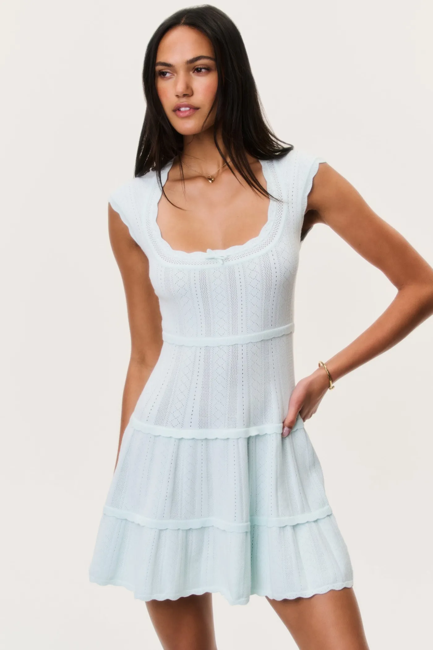 Laighton Stretch Pointelle Mini Dress