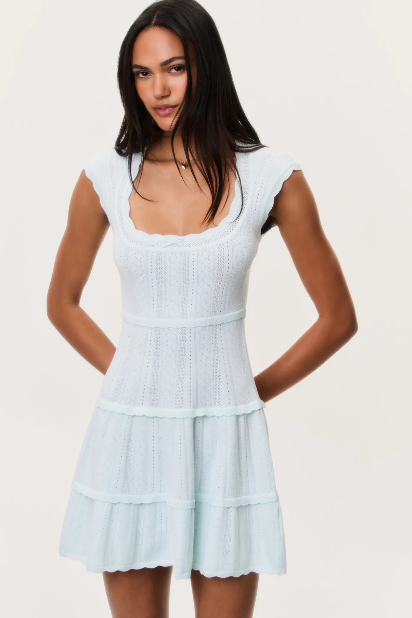 Laighton Stretch Pointelle Mini Dress
