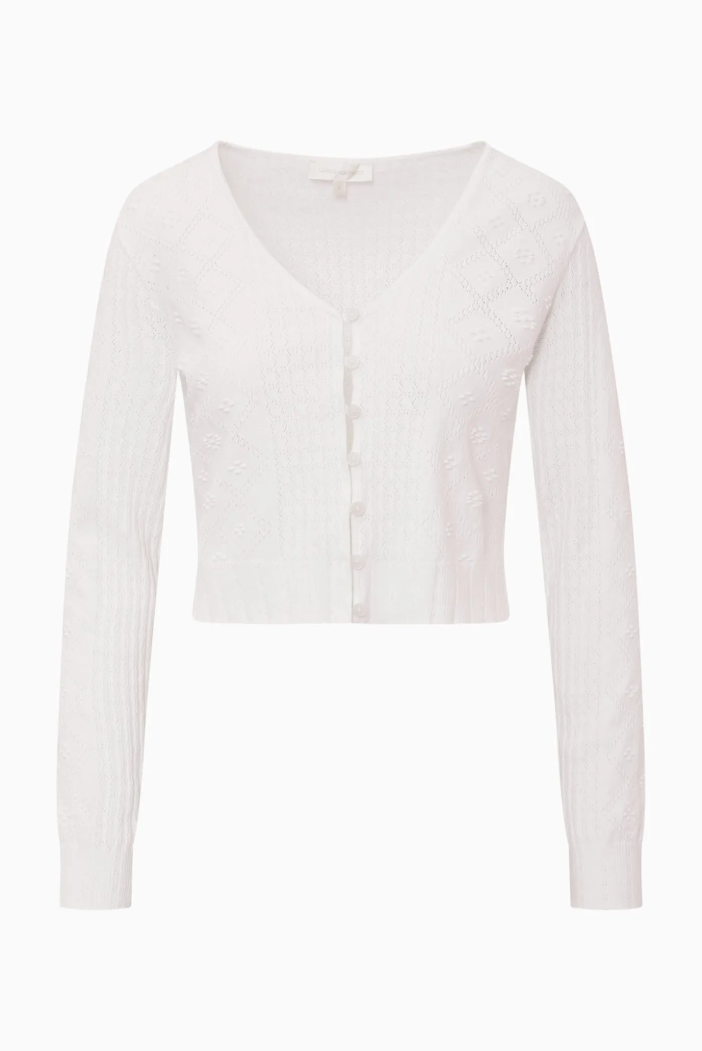 Laken Cotton Pointelle Cardigan