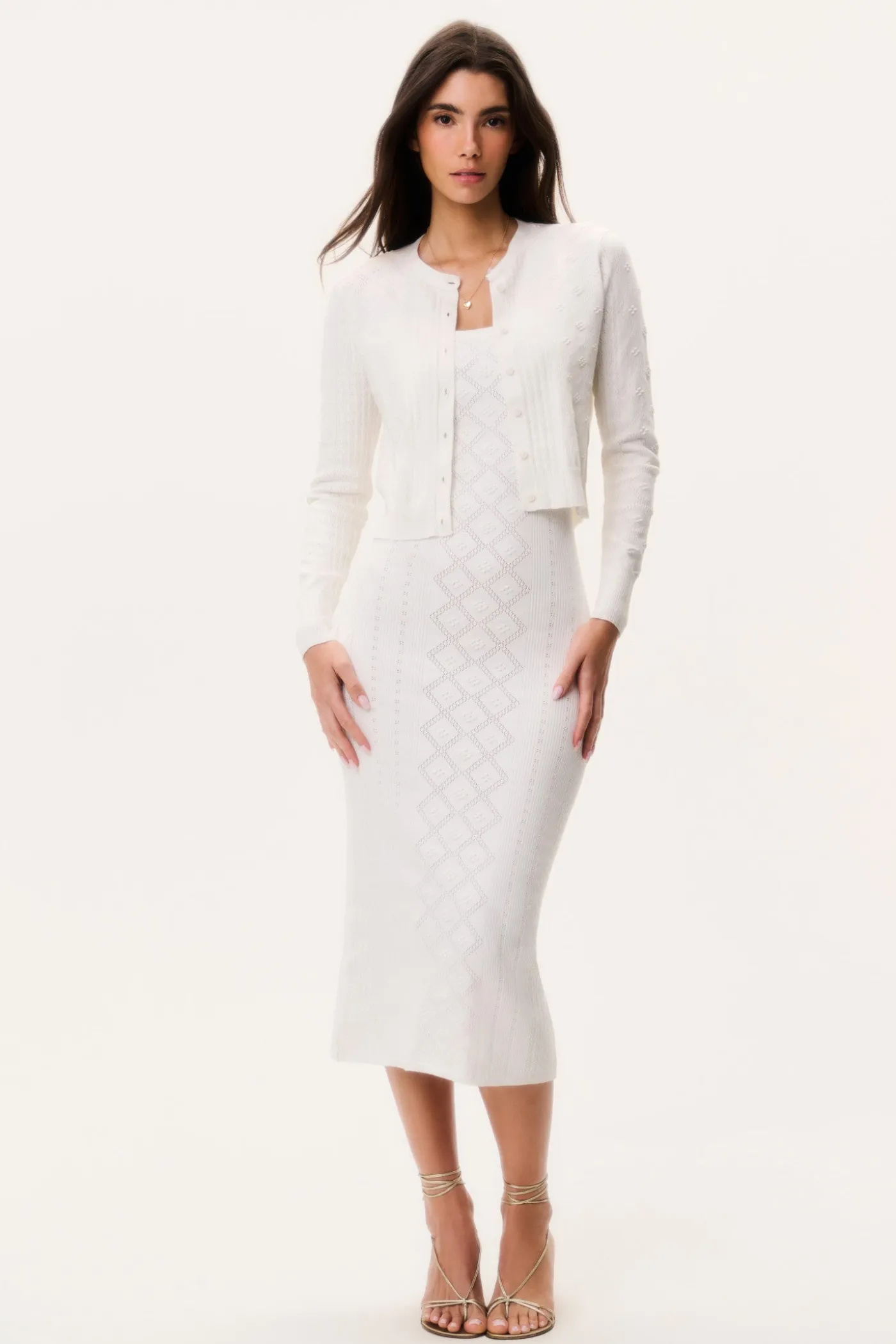 Laken Cotton Pointelle Cardigan