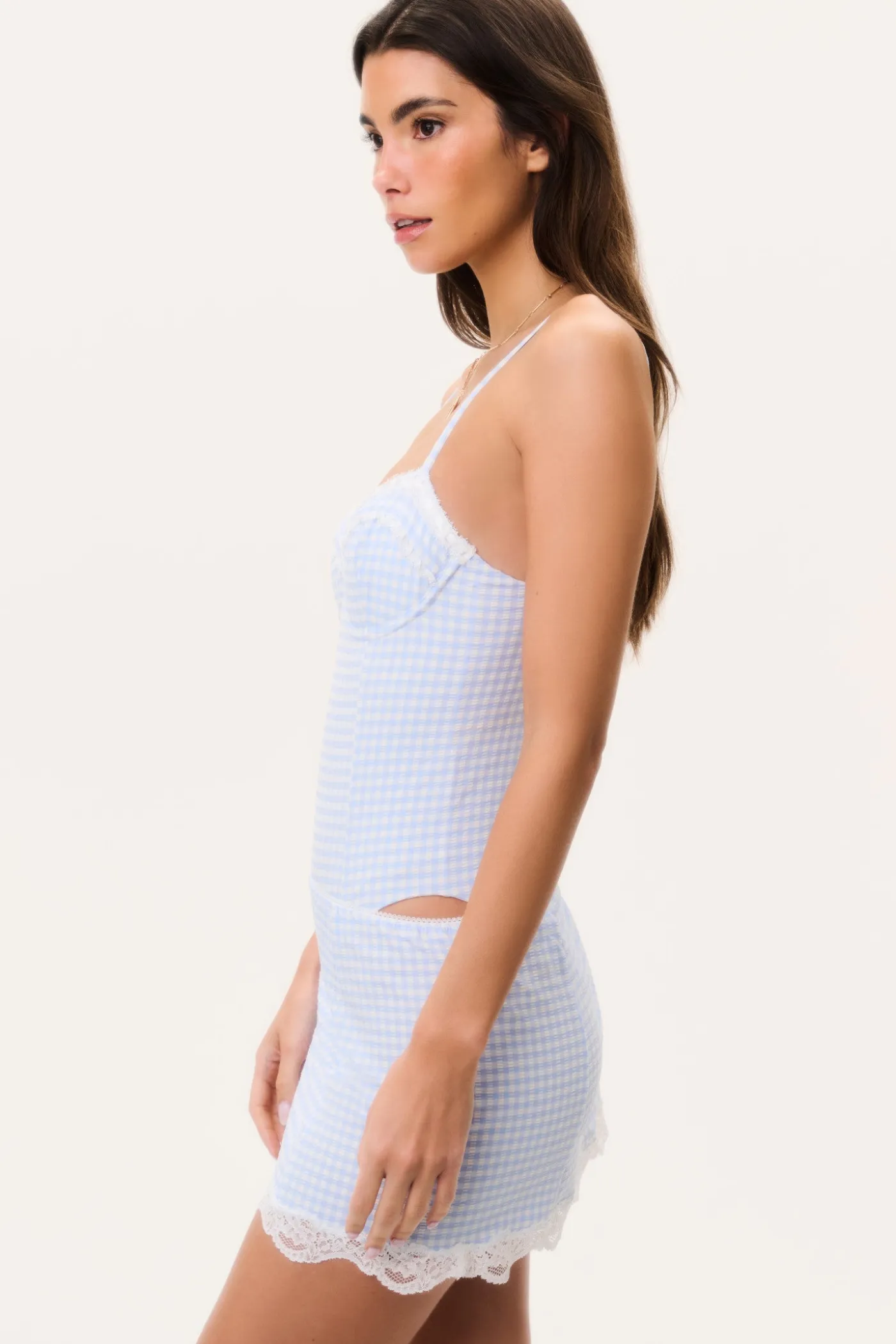 Lilosa Gingham Swim Skirt