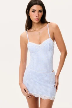 Lilosa Gingham Swim Skirt