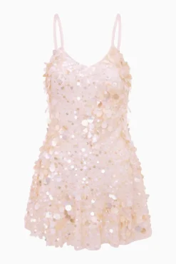Liria Vanilla Blush Sequin Mini Dress