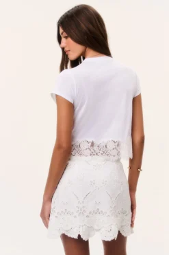 Liriel Eyelet Embroidered Mini Skirt