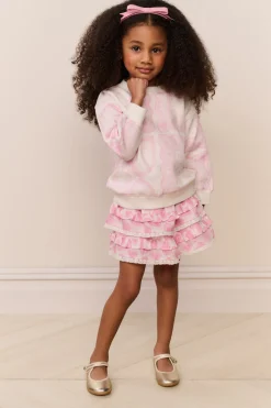 Little Girls Billie Heart Print Skirt