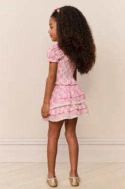 Little Girls Billie Heart Print Skirt
