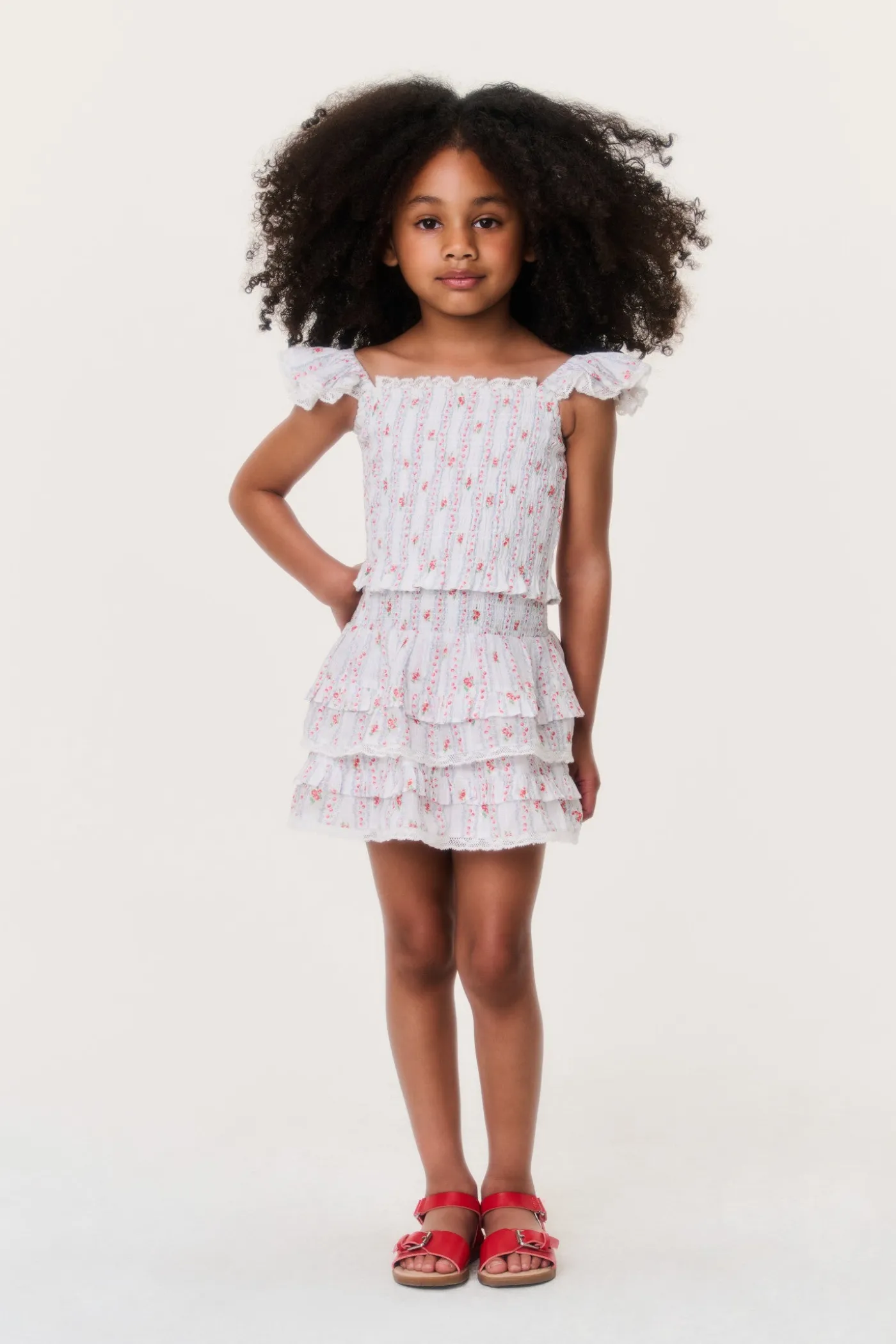 Little Girls Cherry Stripe Billie Skirt