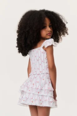 Little Girls Cherry Stripe Caspia Top