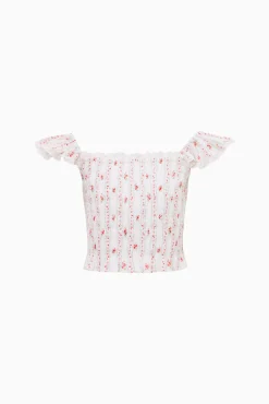 Little Girls Cherry Stripe Caspia Top