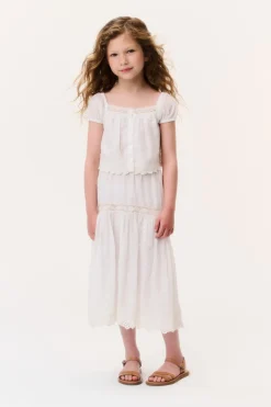 Little Girls Cotton Lace Norael Skirt