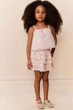 Little Girls Cotton Lace Quince Top