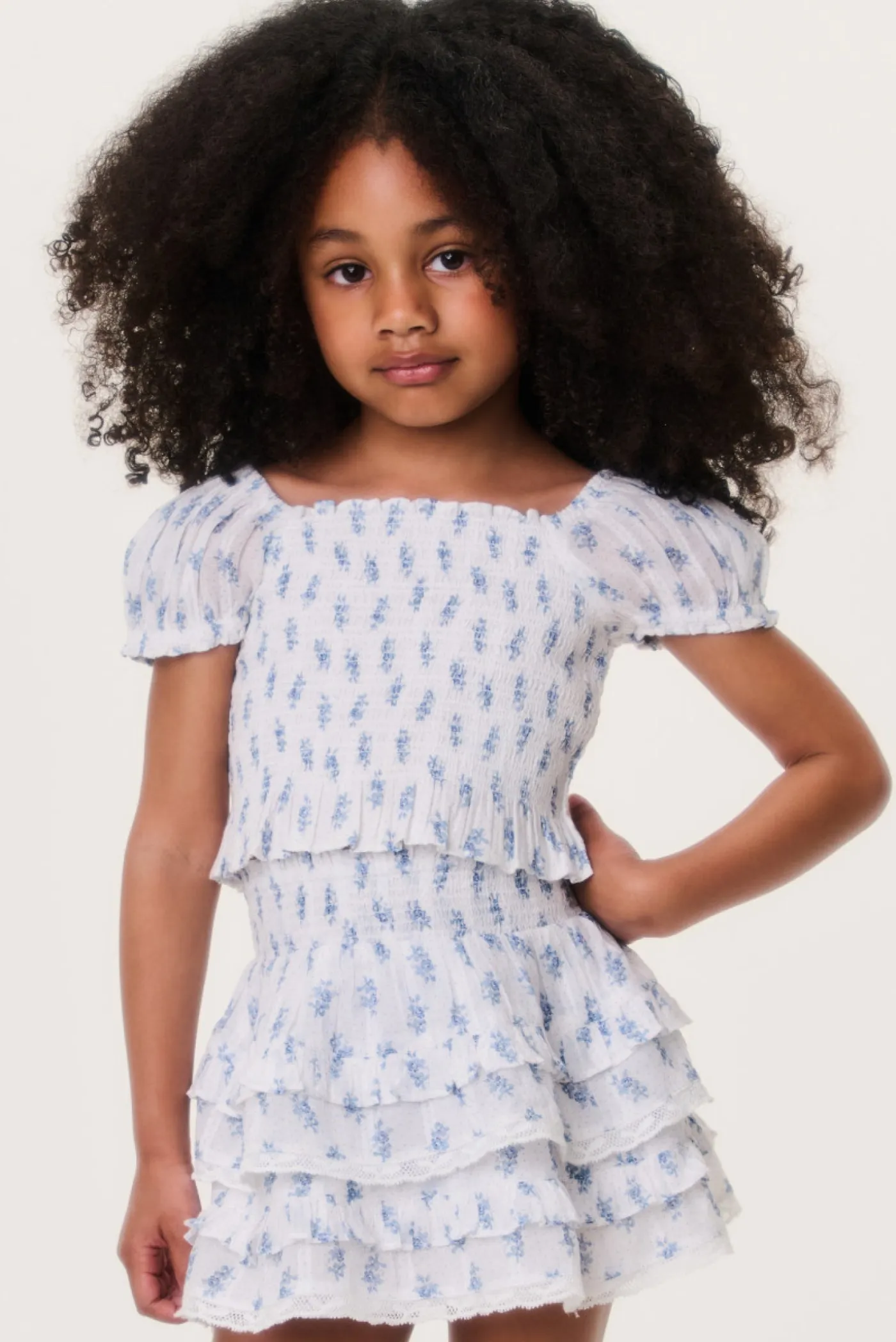 Little Girls Indigo Cloud Fabielle Top