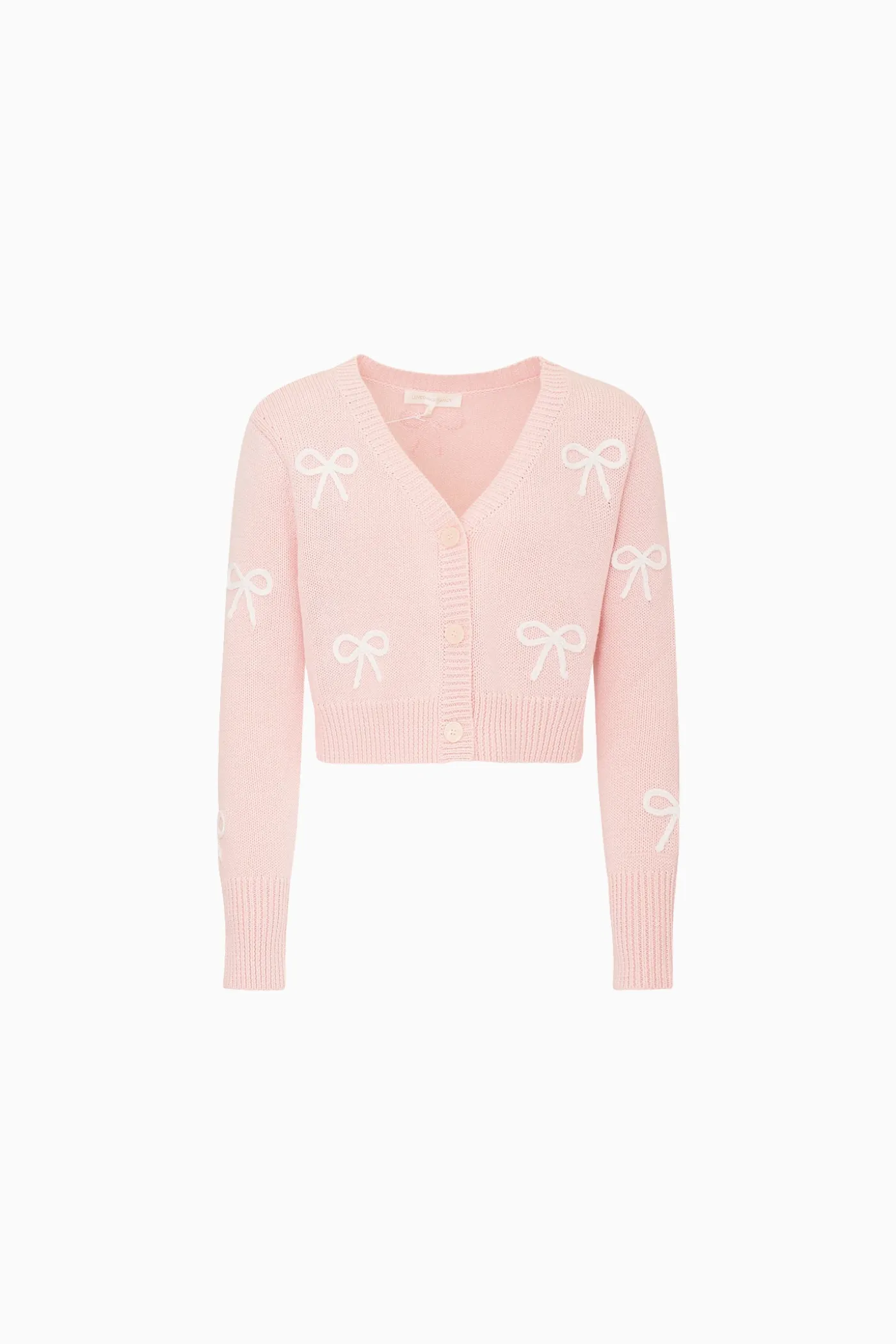 Little Girls Jayne Bow Embroidered Cardigan