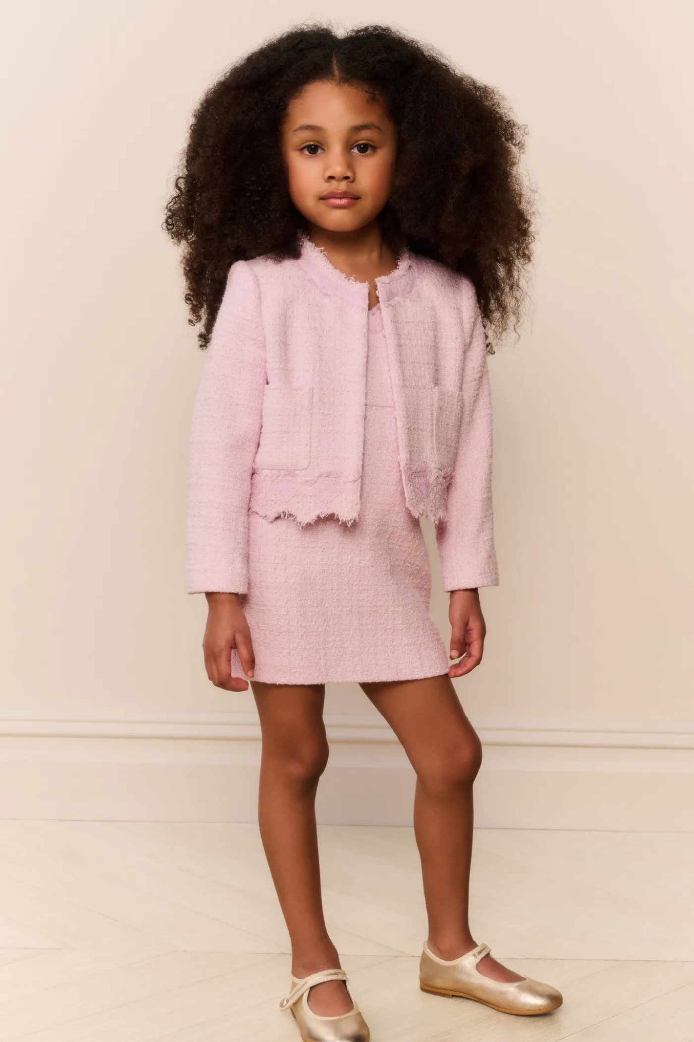 Little Girls Lace Tweed Erina Jacket