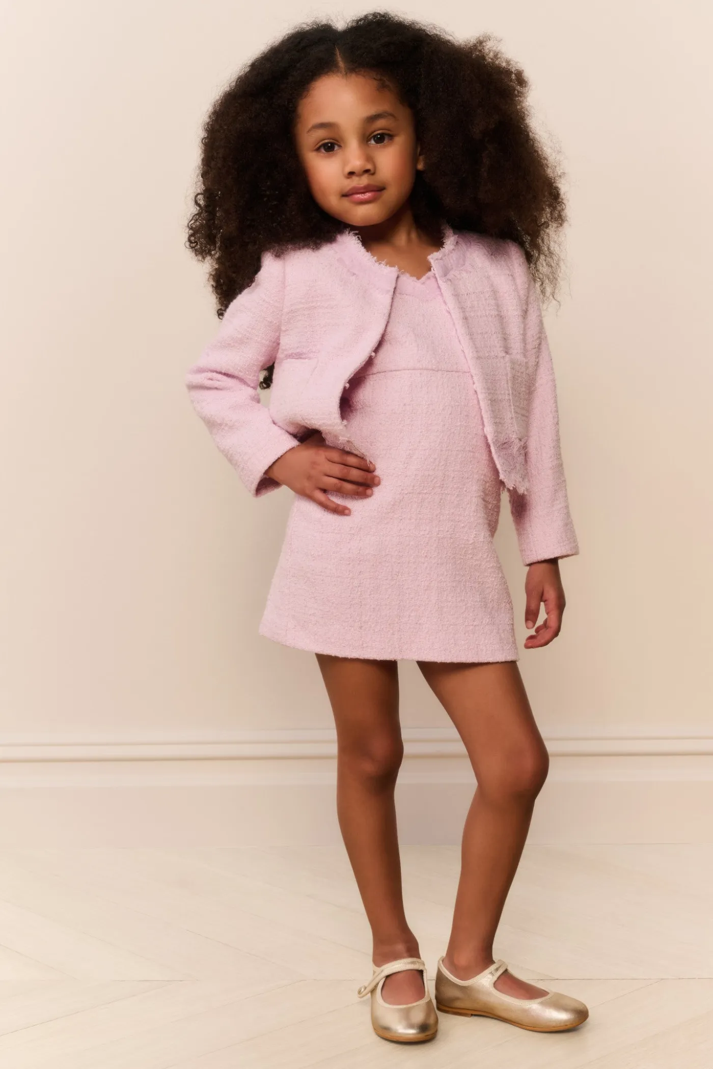 Little Girls Lace Tweed Erina Jacket