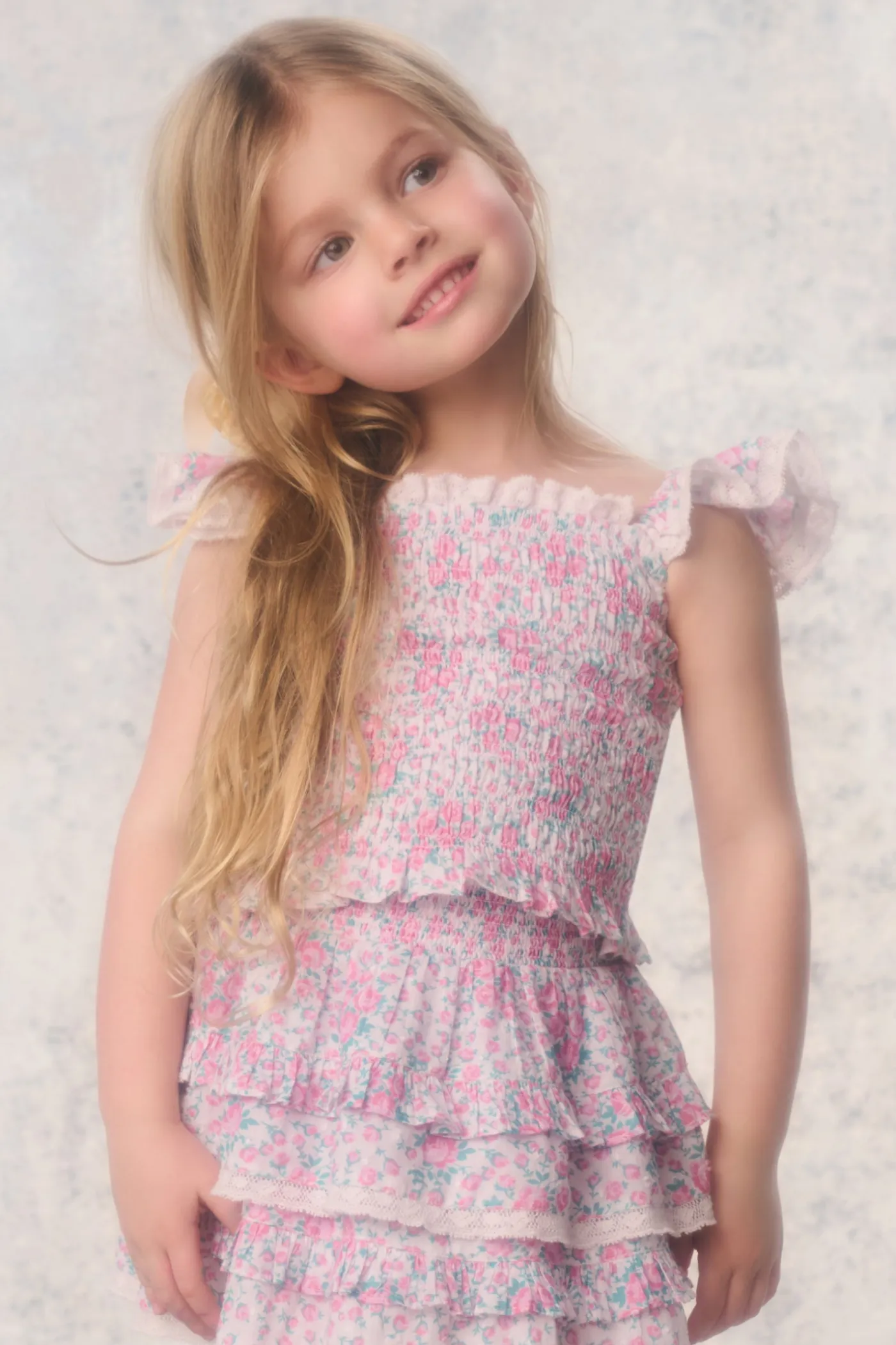 Little Girls Re-Edition Caspia Floral Top