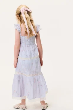 Little Girls Rhiannon Stripe Floral Dress