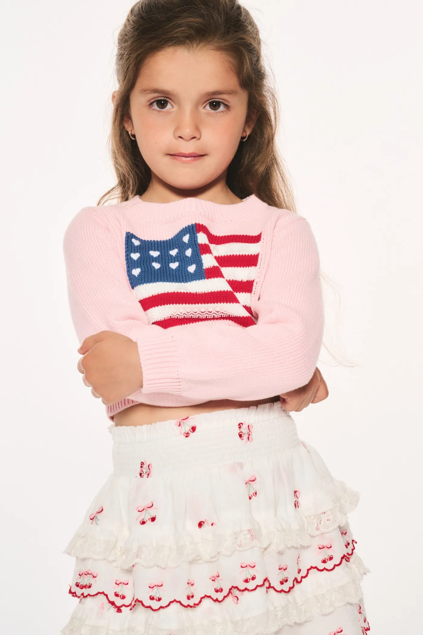 Little Girls Viennetta Heritage Flag Pullover