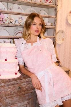 LoveShackFancy X Hedley & Bennett Perennial Pink Apron
