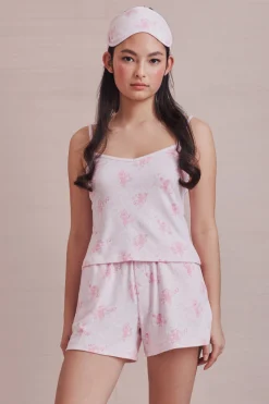 LoveShackFancy x Roller Rabbit Hearts Cami And Boxer Set