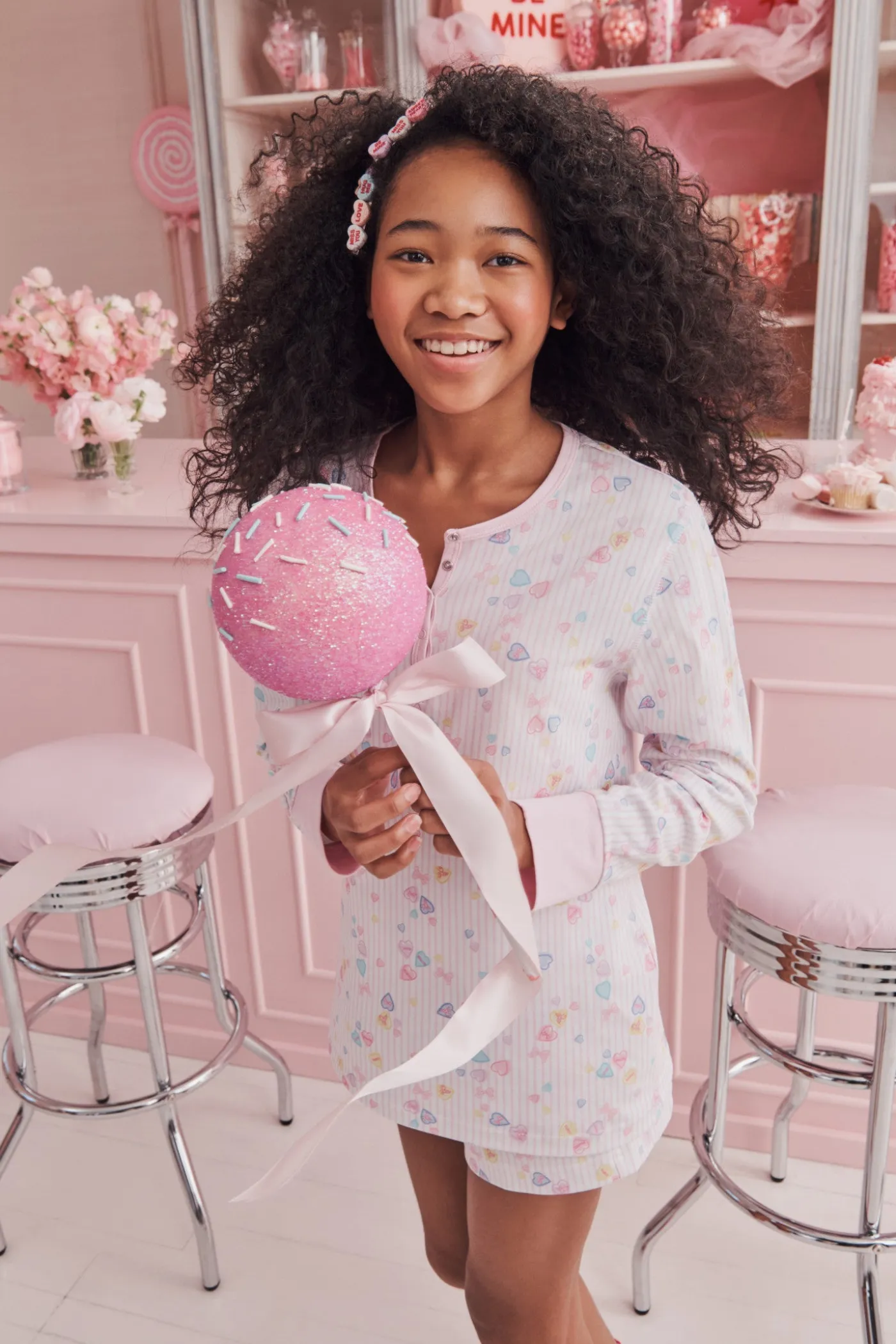 LoveShackFancy x Roller Rabbit Heart Stripe Hunter Pajama