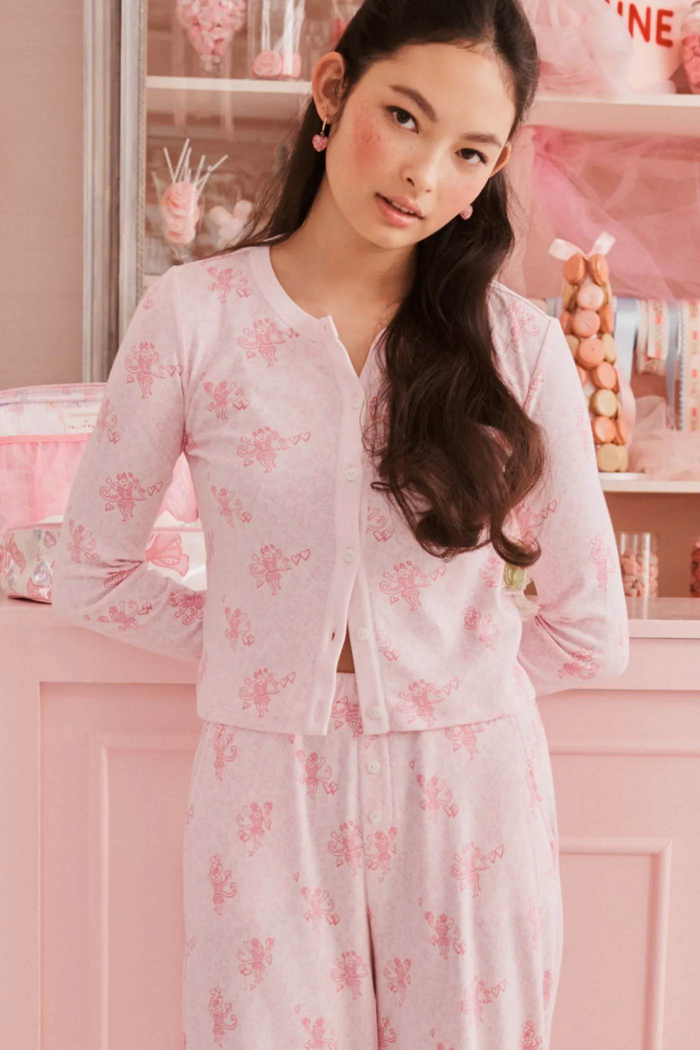 LoveShackFancy x Roller Rabbit Hearts Nessa Cardigan