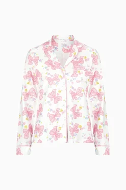 LoveShackFancy x Roller Rabbit Doily Beux Women's Long Sleeve Polo Pajama Set