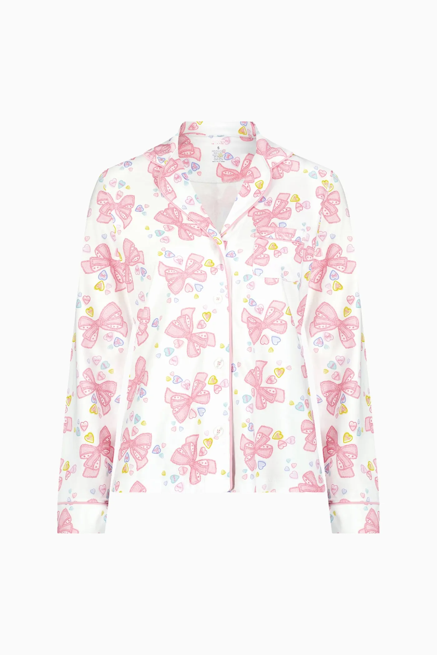 LoveShackFancy x Roller Rabbit Doily Beux Women's Long Sleeve Polo Pajama Set
