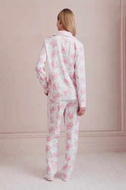 LoveShackFancy x Roller Rabbit Doily Beux Women's Long Sleeve Polo Pajama Set