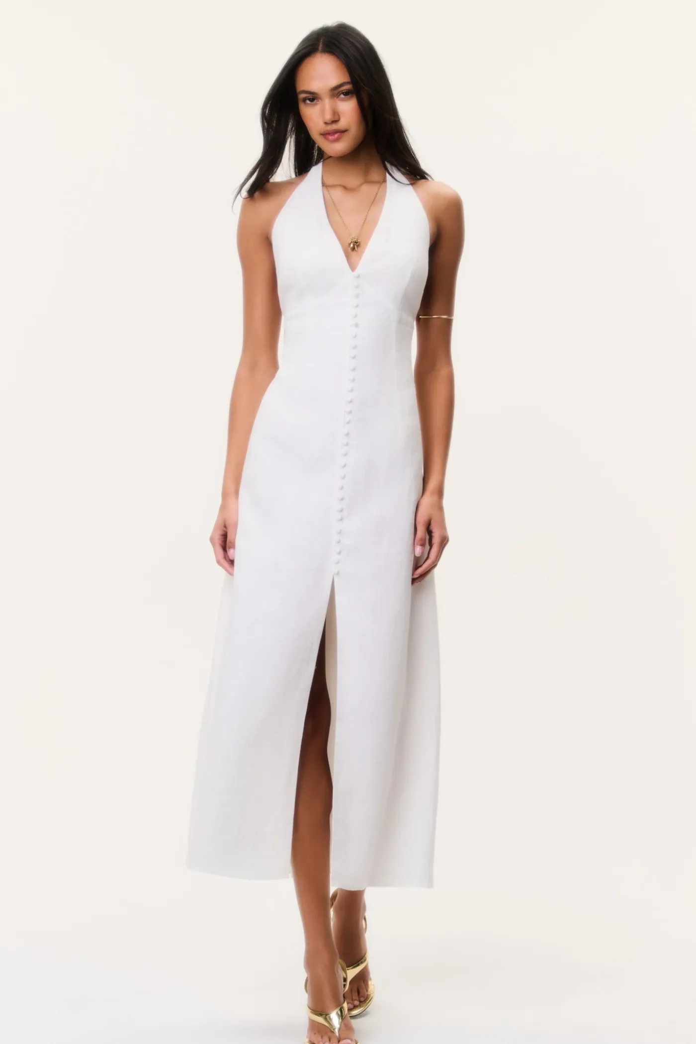 Lovis Linen Halter Maxi Dress