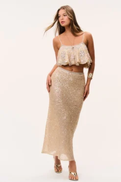 Lyndy Sequin Maxi Skirt