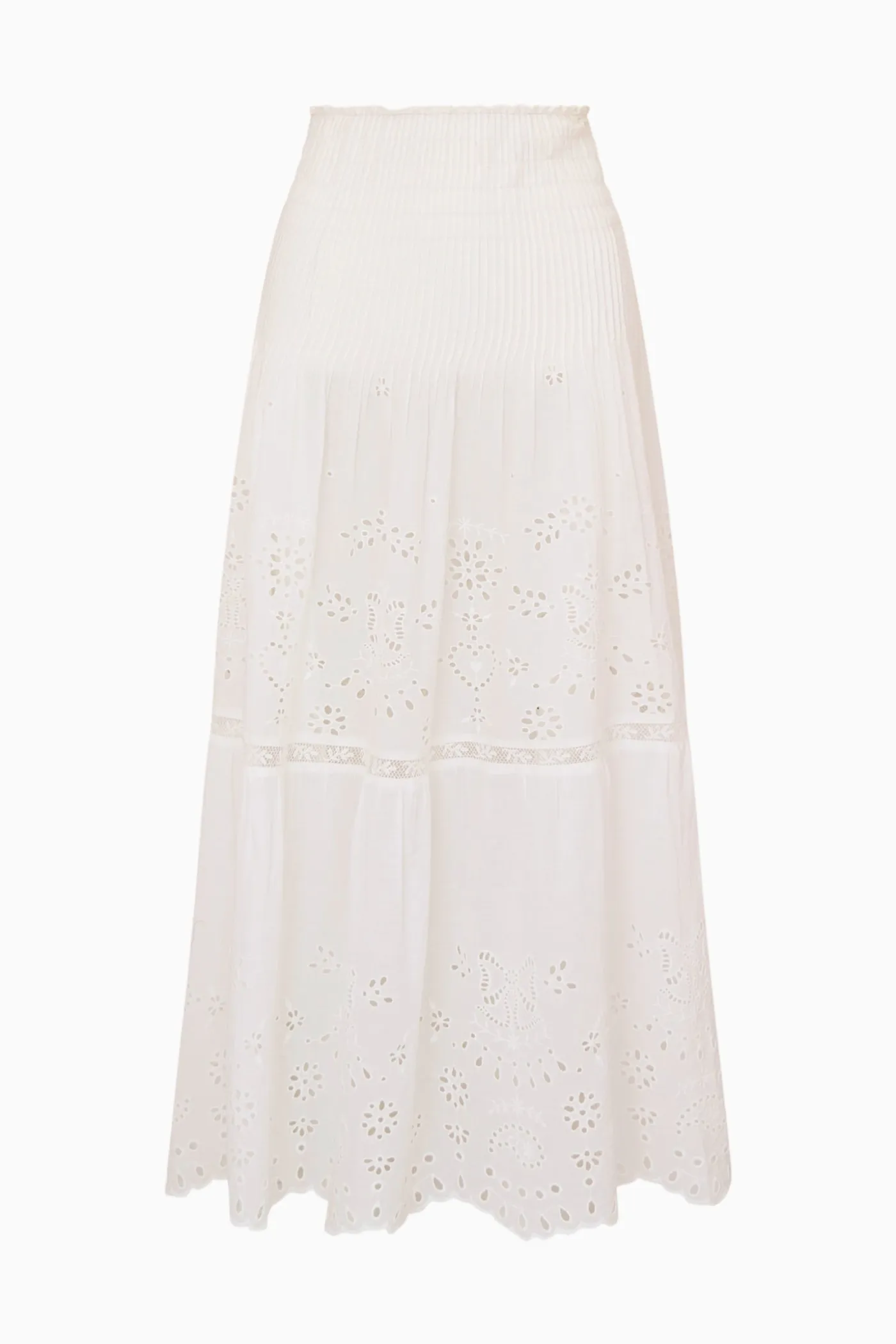 Mallow Cotton Bandana Eyelet Midi Skirt