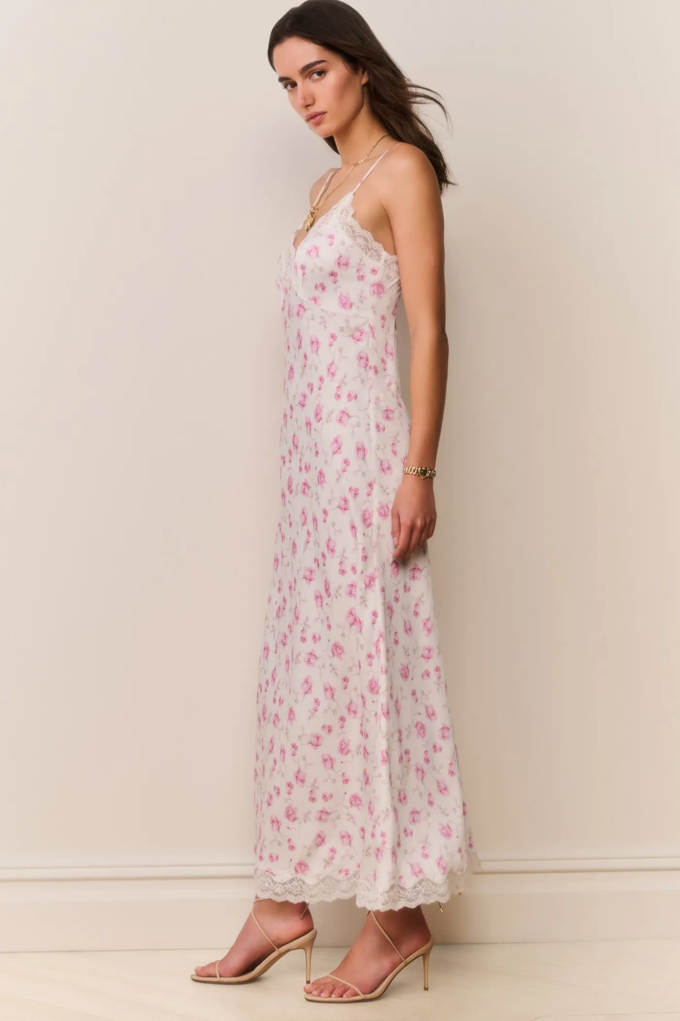 Manuela Heirloom Print Maxi Slip Dress