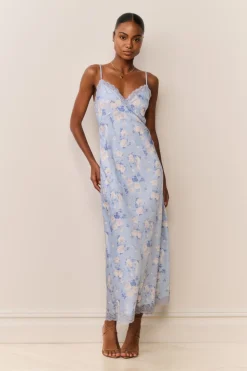 Manuela Heirloom Print Maxi Slip Dress