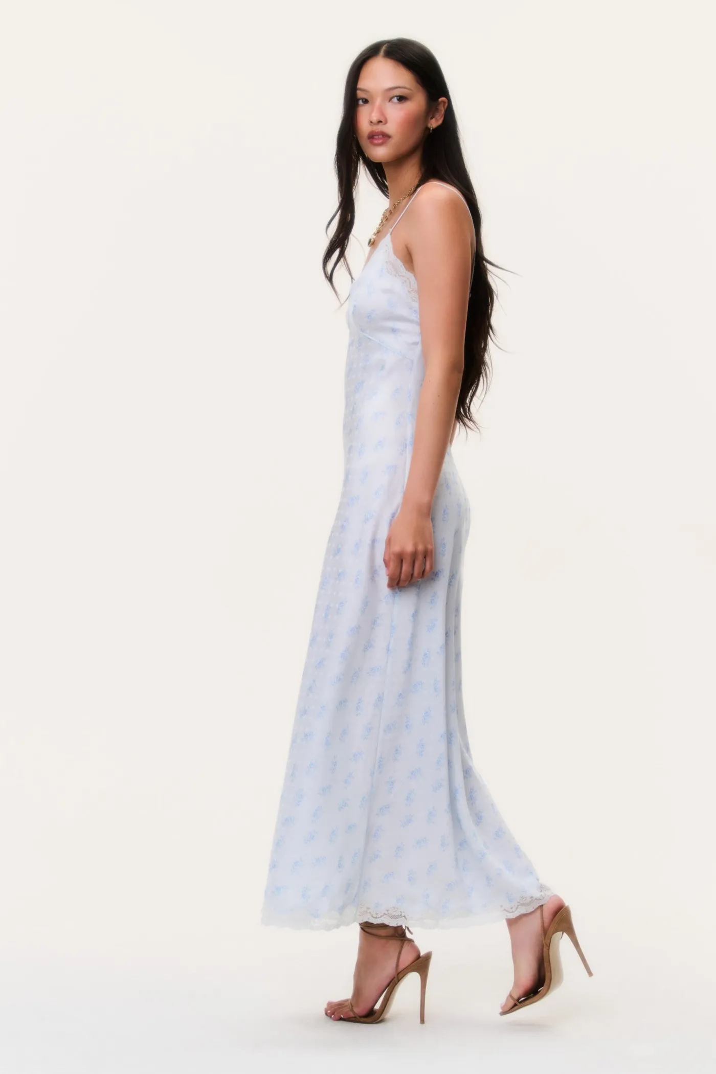 Manuela Silk-Blend Maxi Slip Dress