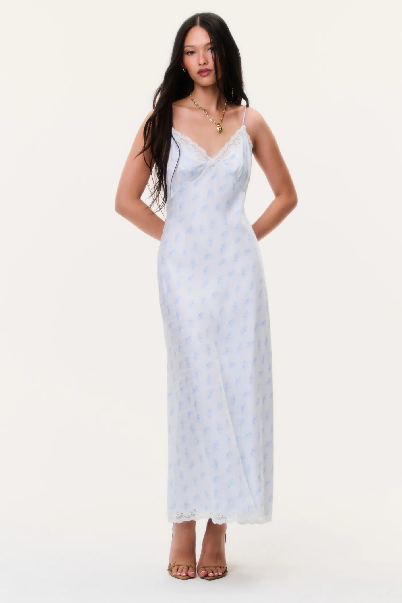 Manuela Silk-Blend Maxi Slip Dress