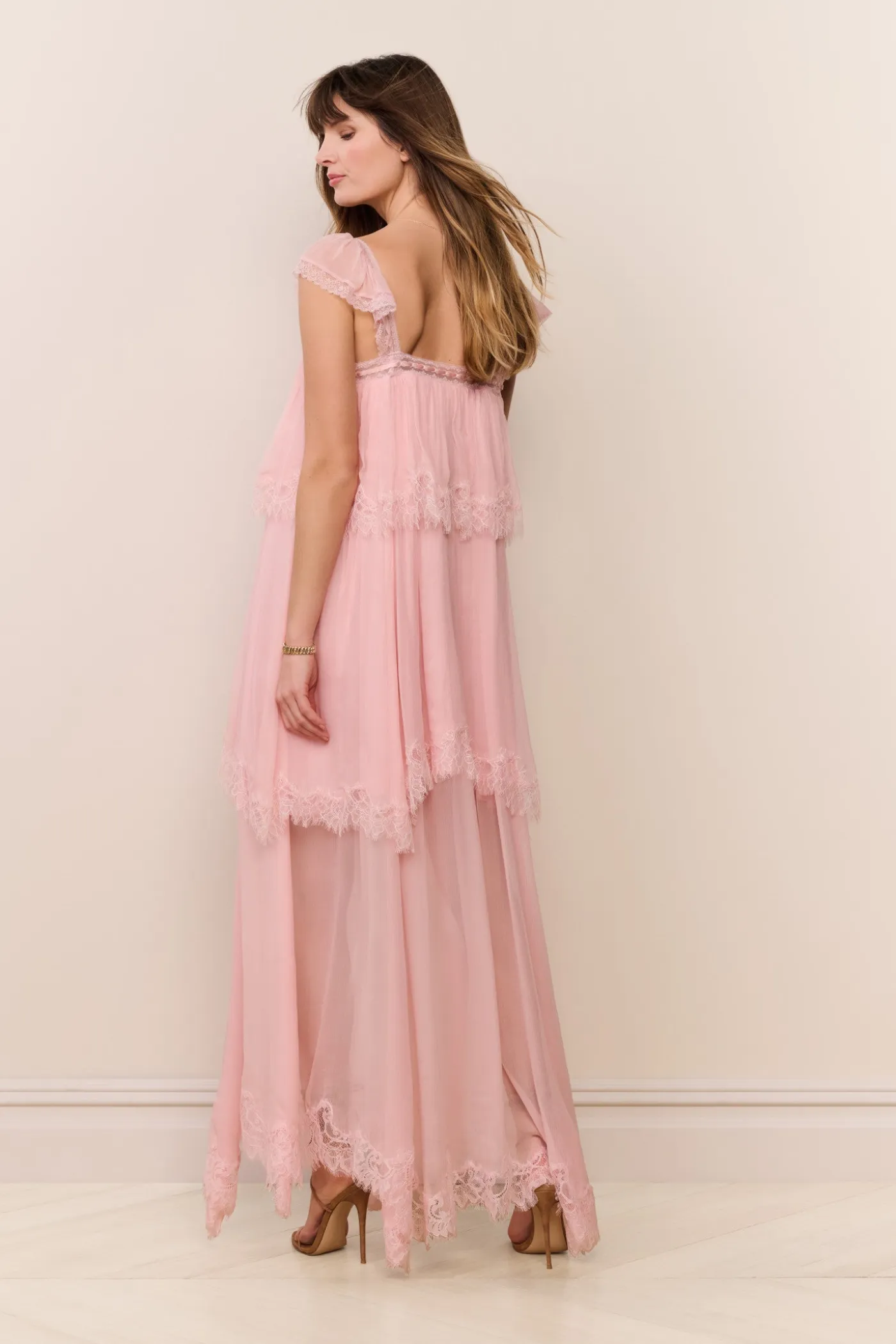 Maralee Silk Chiffon Maxi Dress