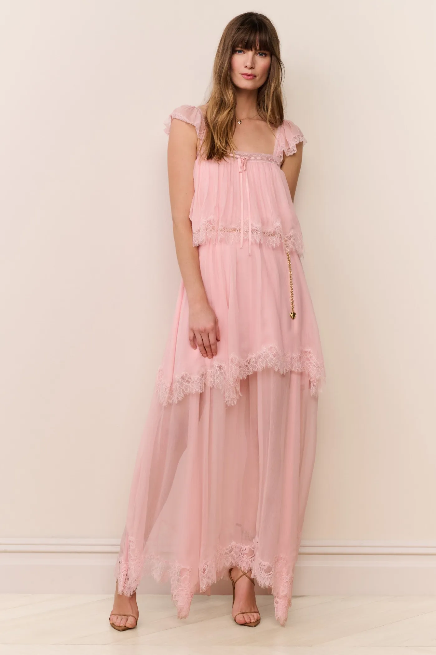 Maralee Silk Chiffon Maxi Dress