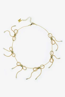 Marland Backus Gold Bow Necklace
