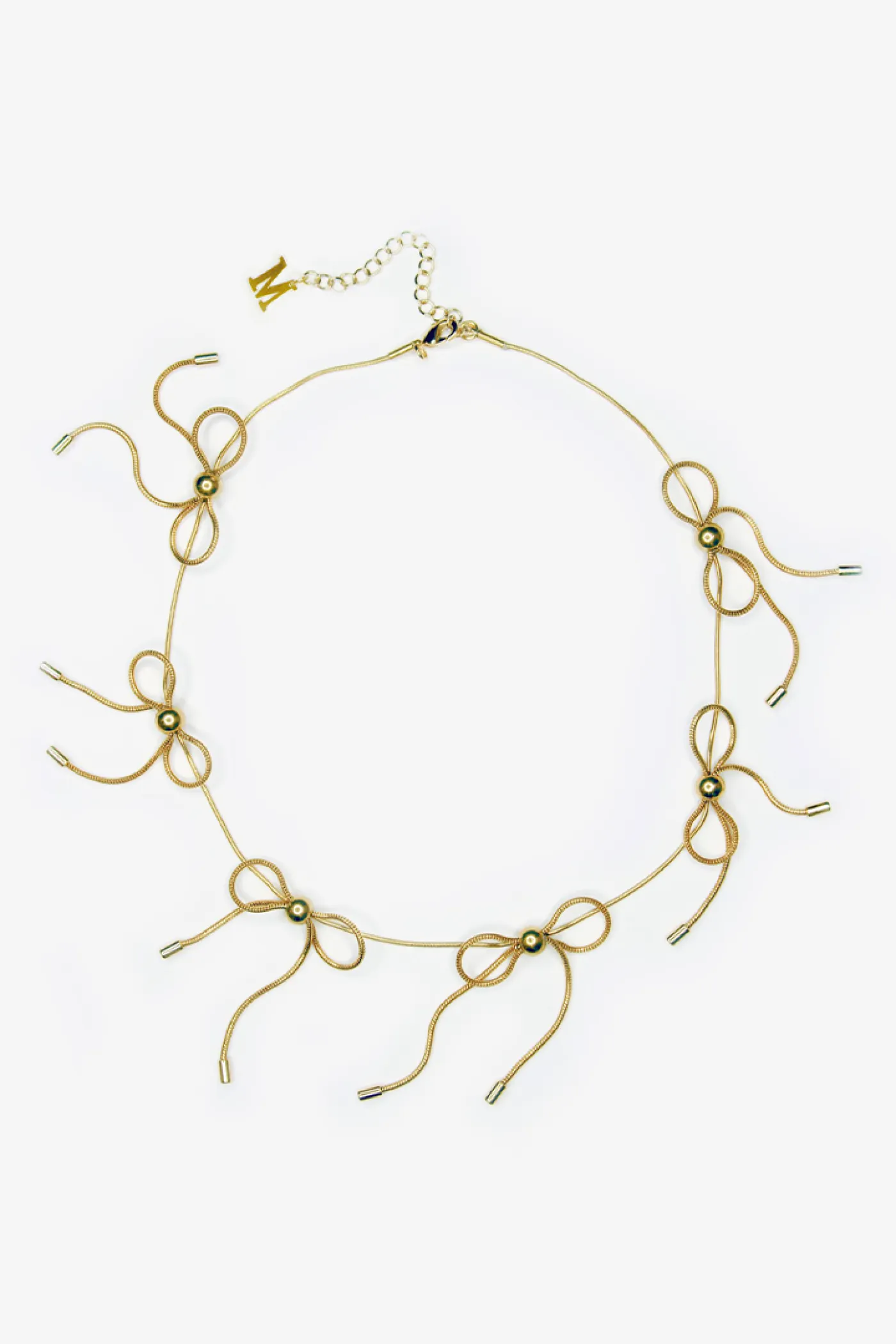 Marland Backus Gold Bow Necklace