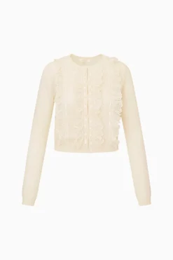 Melisse Eyelet Ruffle Cardigan