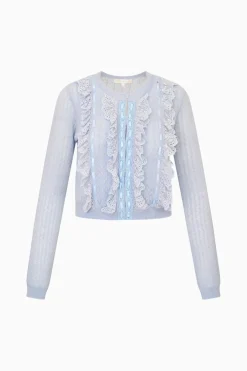 Melisse Eyelet Ruffle Cardigan