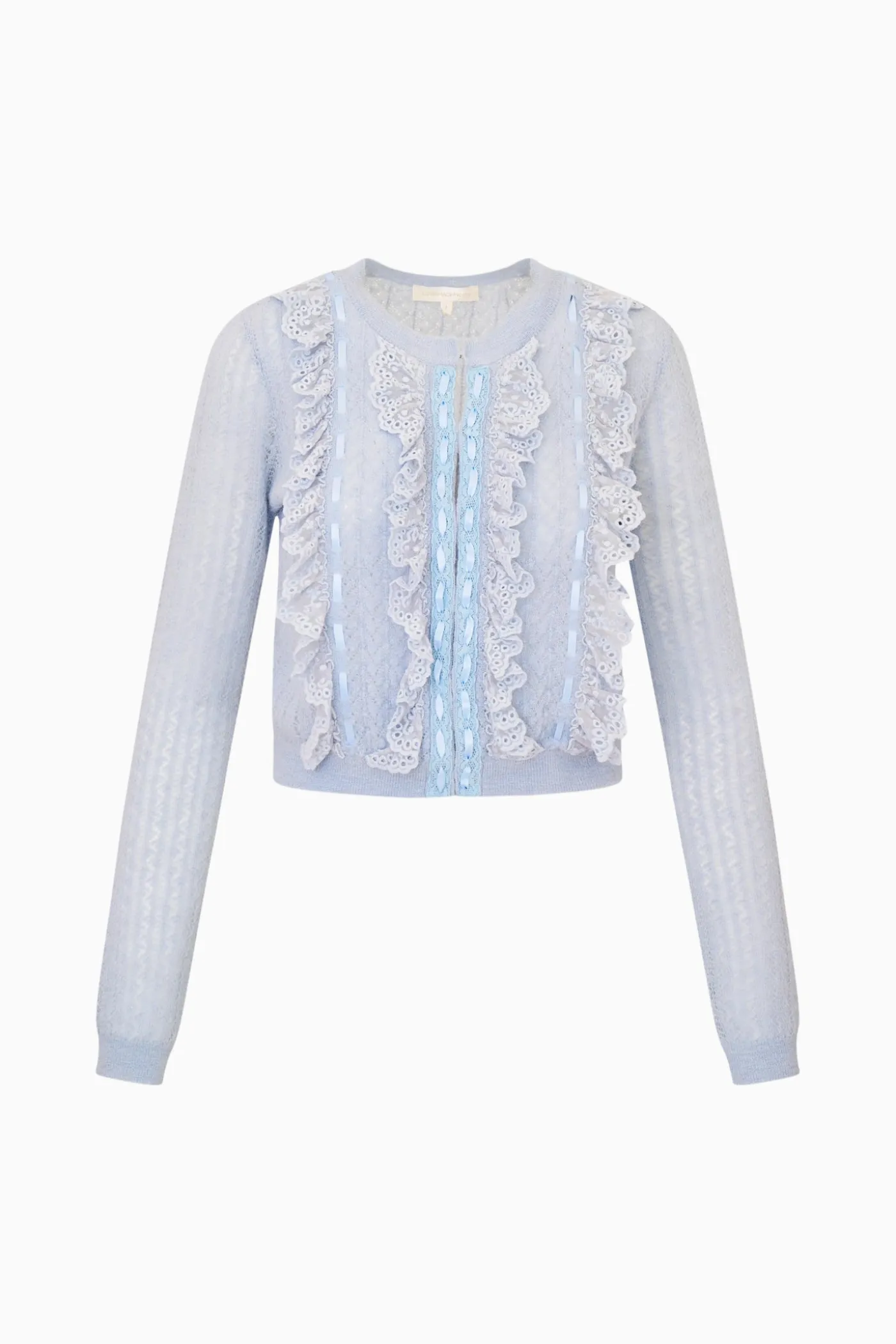 Melisse Eyelet Ruffle Cardigan
