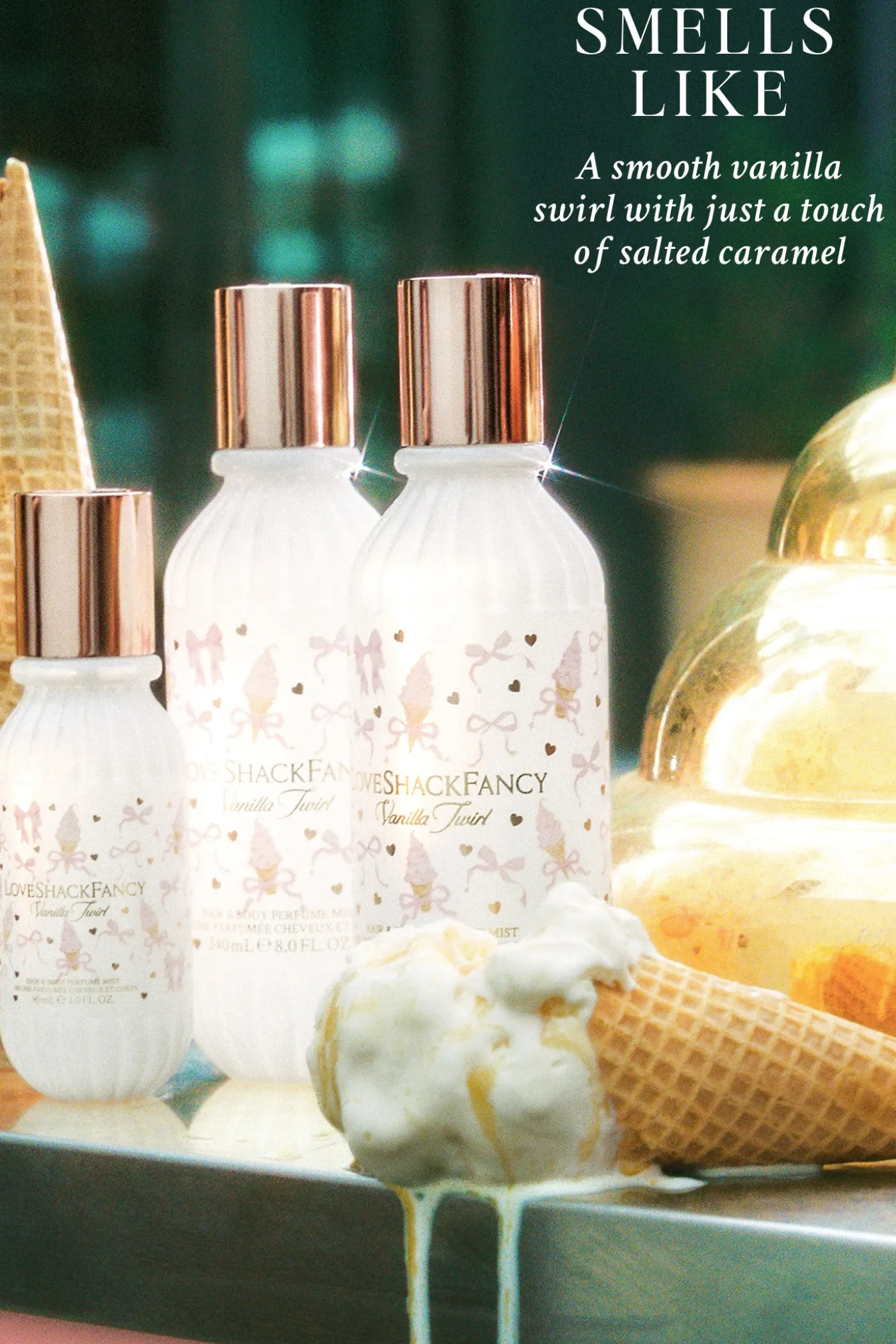 Mini Vanilla Twirl Hair & Body Perfume Mist with Vanilla Mousse and Salted Caramel