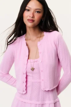 Nadiya Stretch Pointelle Cardigan