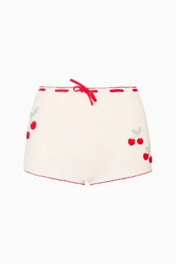 Nandie Crochet Cherry Mini Shorts