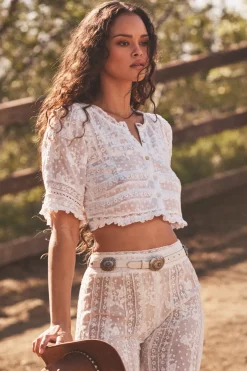 Nerissa Cotton Victorian Crop Top