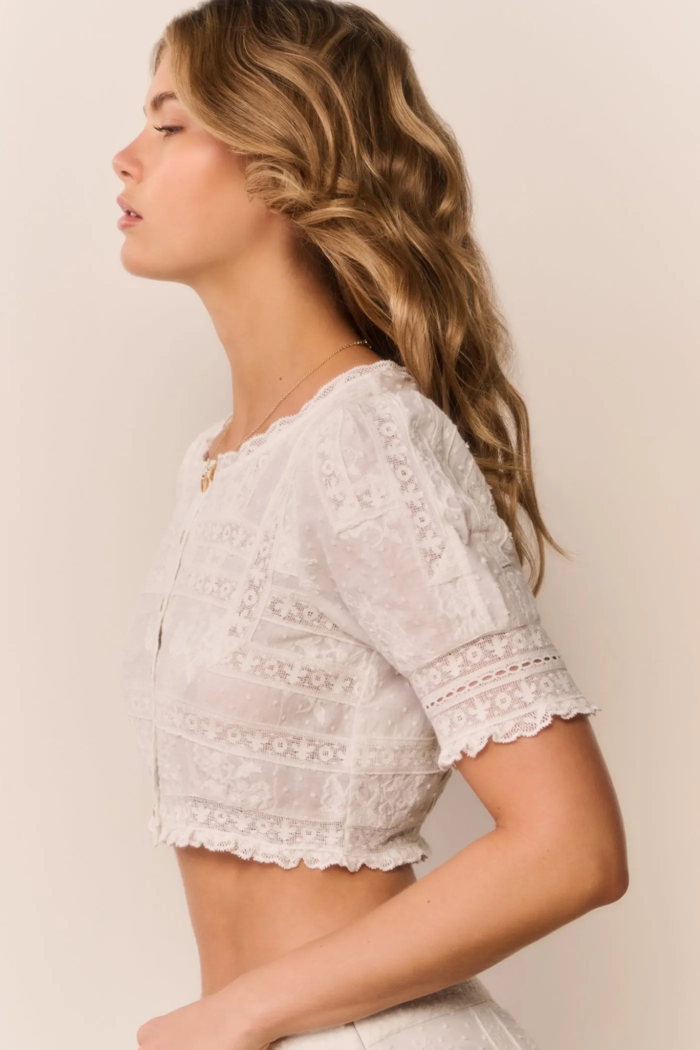 Nerissa Cotton Victorian Crop Top