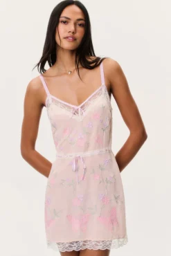 Nouvelle Embroidered Butterfly Mini Dress