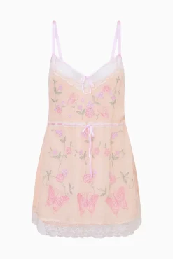 Nouvelle Embroidered Butterfly Mini Dress
